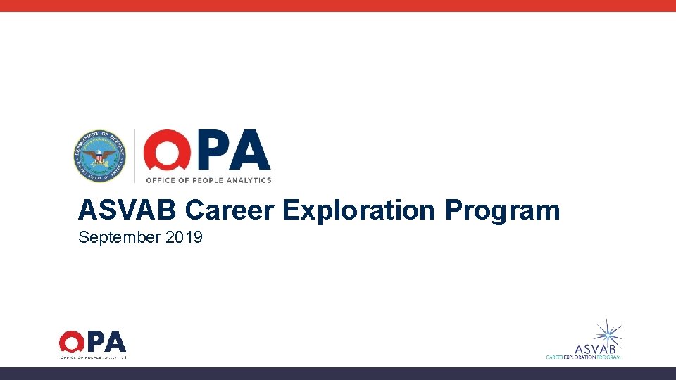 ASVAB Career Exploration Program September 2019 