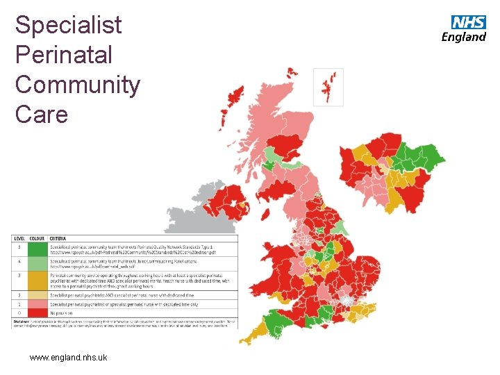 Specialist Perinatal Community Care www. england. nhs. uk 