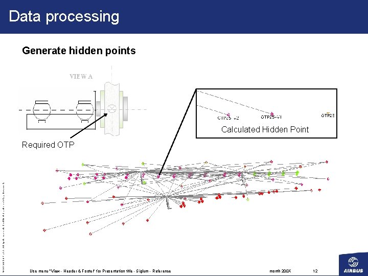 Data processing Generate hidden points Calculated Hidden Point © AIRBUS UK LTD. All rights