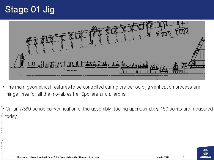 Stage 01 Jig • The main geometrical features to be controlled during the periodic