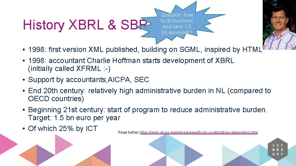 History XBRL & SBR Question: how to do business and save 1. 5 bn