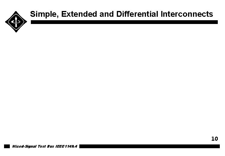 Simple, Extended and Differential Interconnects 10 Mixed-Signal Test Bus IEEE 1149. 4 