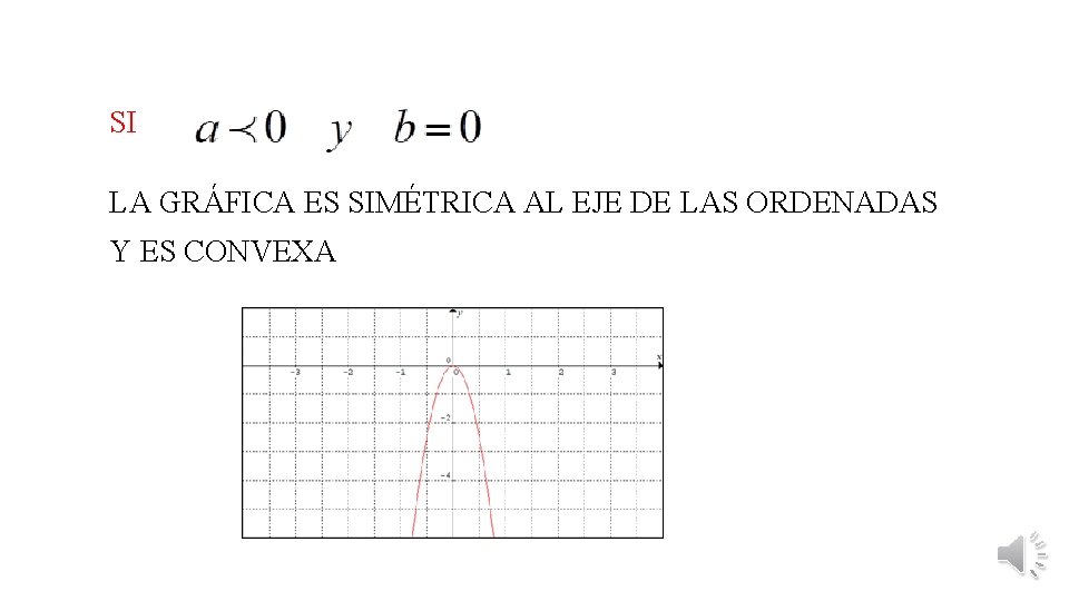 SI LA GRÁFICA ES SIMÉTRICA AL EJE DE LAS ORDENADAS Y ES CONVEXA 