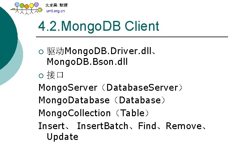 4. 2. Mongo. DB Client 驱动Mongo. DB. Driver. dll、 Mongo. DB. Bson. dll ¡