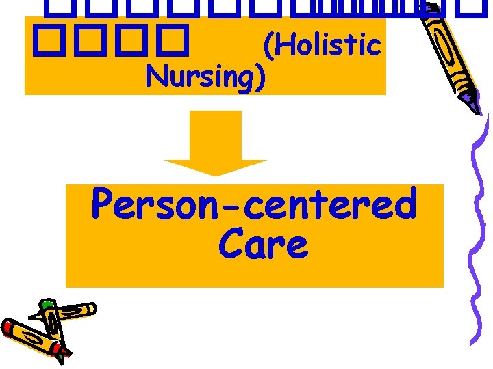 ������ (Holistic Nursing) Person-centered Care 