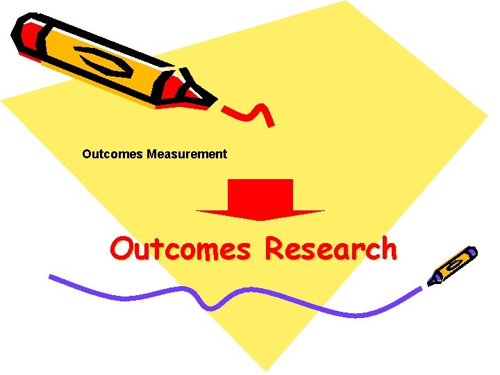 Outcomes Measurement Outcomes Research 