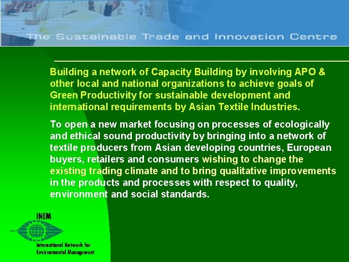 Building a network of Capacity Building by involving APO & other local and national