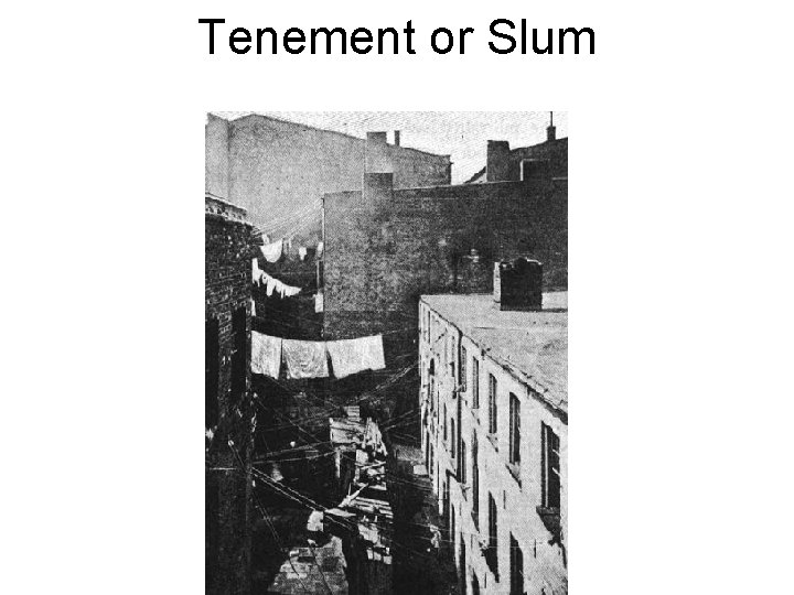 Tenement or Slum 