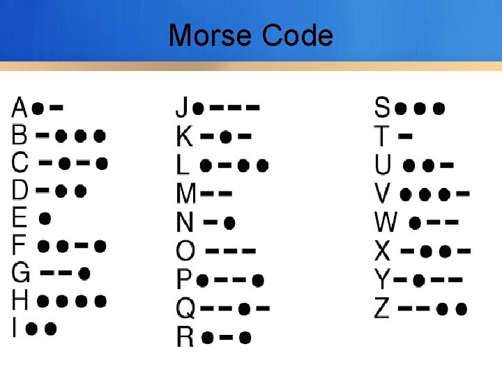 Morse Code 