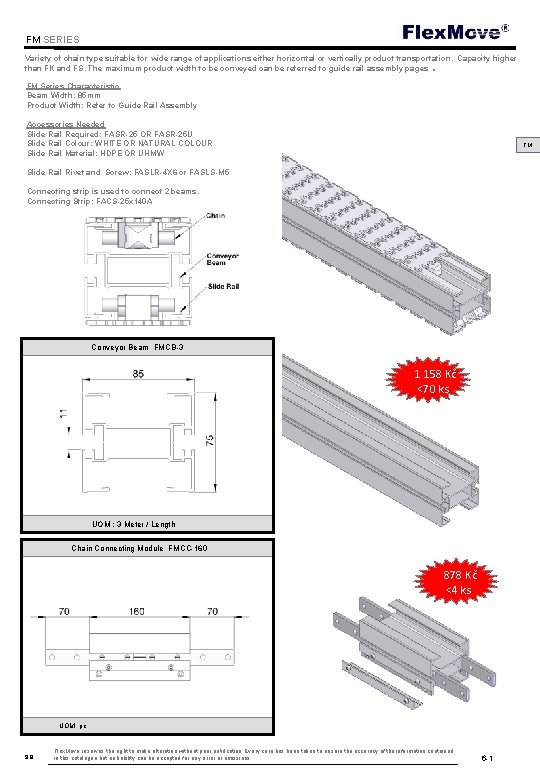 Flex. Move FM SERIES Variety of chain type suitable for wide range of applications