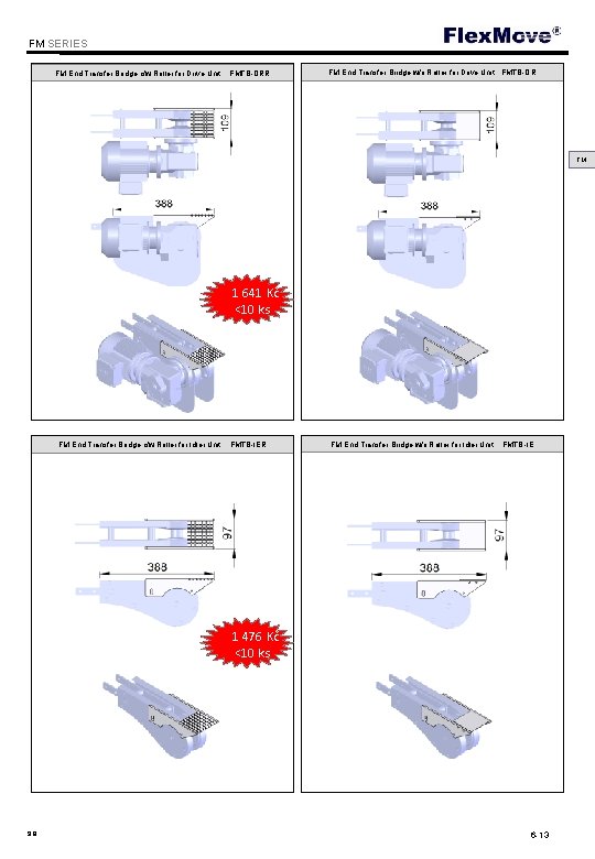 Flex. Move FM SERIES FM End Transfer Bridge c/w Roller for Drive Unit FMTB-DRR