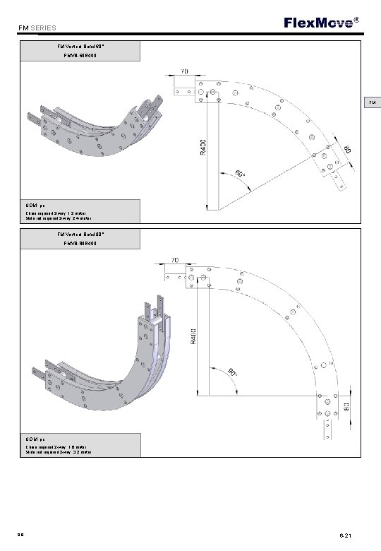 Flex. Move FM SERIES FM Vertical Bend 60° FMVB-60 R 400 FM UOM: pc