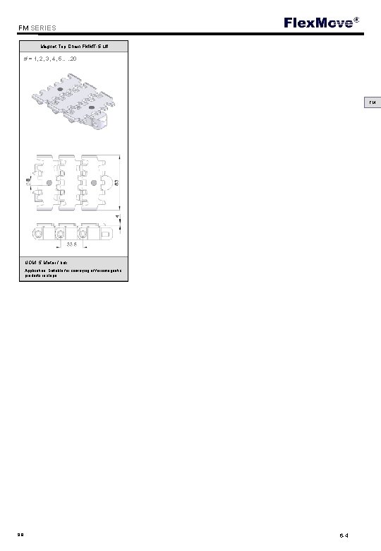 FM SERIES Flex. Move Magnet Top Chain FMMT-5 -L# # = 1, 2, 3,