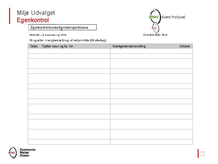 Miljø Udvalget Egenkontrol side 016 