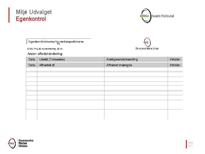 Miljø Udvalget Egenkontrol side 017 