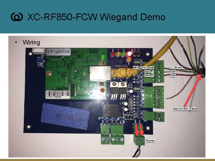 XC-RF 850 -FCW Wiegand Demo • Wiring 
