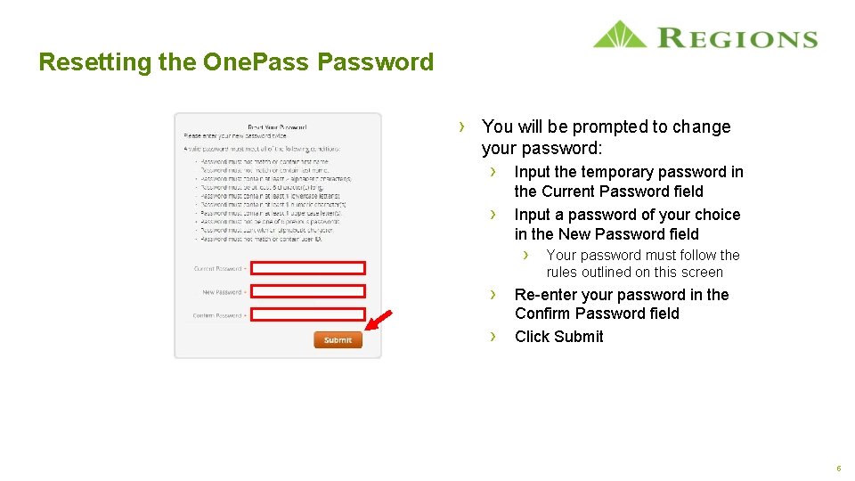 Resetting the One. Password › You will be prompted to change your password: ›