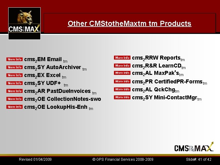 Other CMStothe. Maxtm tm Products cms 2 EM Email tm cms 2 SY Auto.