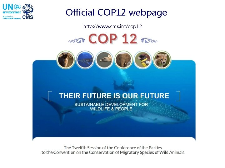 Official COP 12 webpage http: //www. cms. int/cop 12 