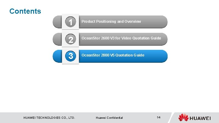 Contents 1 Product Positioning and Overview 2 Ocean. Stor 2600 V 3 for Video