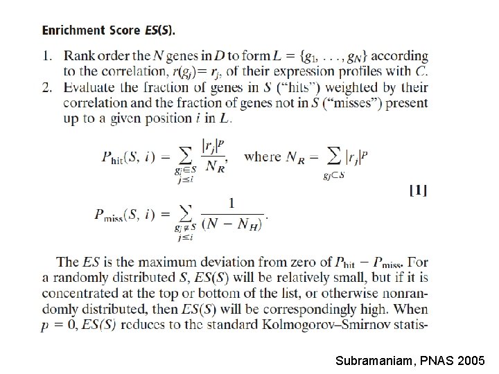 Subramaniam, PNAS 2005 