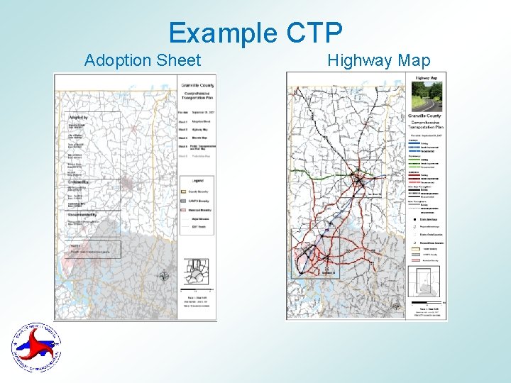 Example CTP Adoption Sheet Highway Map 