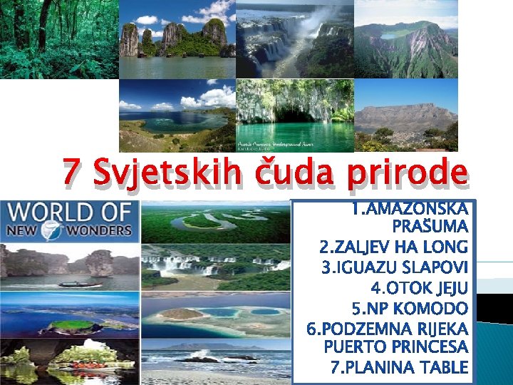 7 Svjetskih čuda prirode 