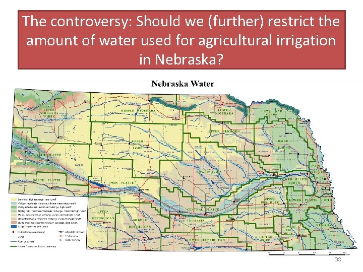 The controversy: Should we (further) restrict the amount of water used for agricultural irrigation