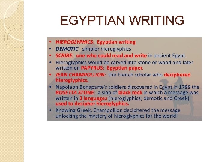 EGYPTIAN WRITING 