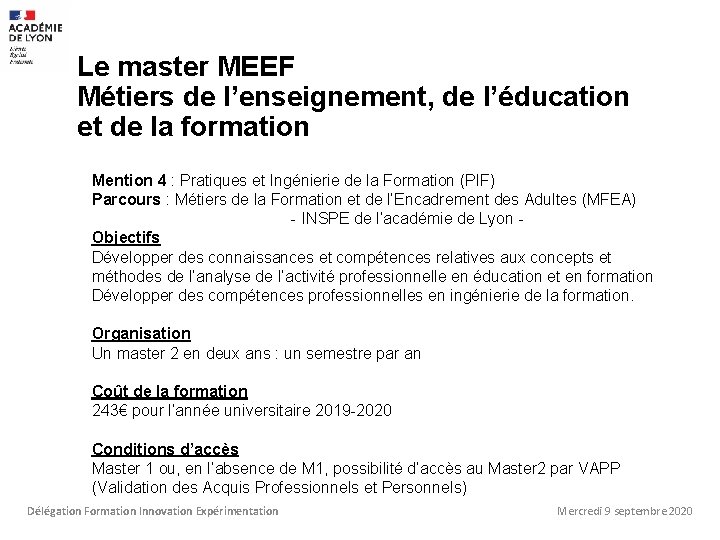 Le master MEEF Métiers de l’enseignement, de l’éducation et de la formation Mention 4