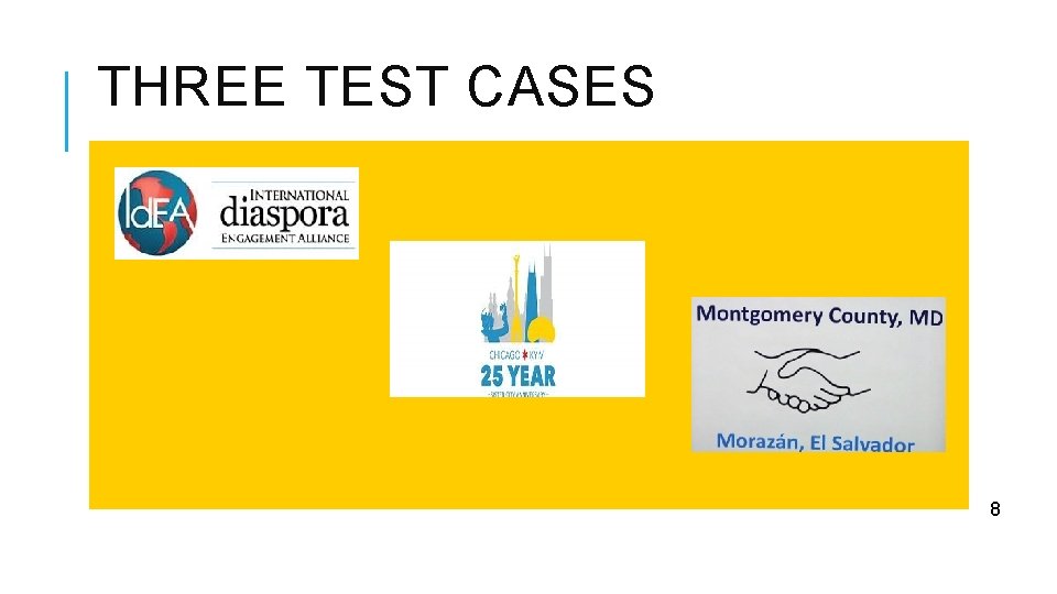 THREE TEST CASES 8 