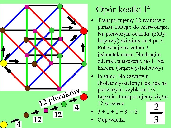Opór kostki I 4 • Transportujemy 12 worków z punktu żółtego do czerwonego. Na Opór kostki I 4 • Transportujemy 12 worków z punktu żółtego do czerwonego. Na