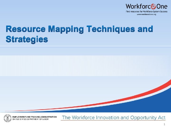 Stepp Rtesource Mapping Resource Mapping Techniques and Strategies 1 Moderator Derrick