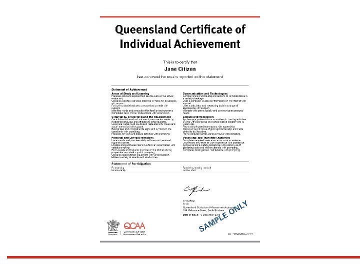 Preparing for verification 160427 Queensland Certificate of Individual
