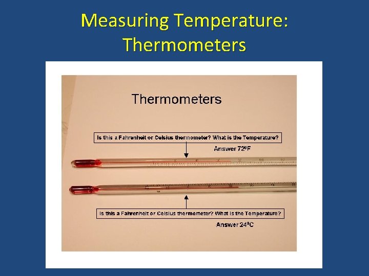 Measuring Temperature: Thermometers 