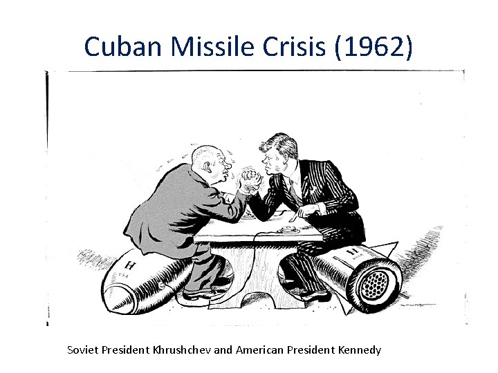 Cuban Missile Crisis (1962) Soviet President Khrushchev and American President Kennedy 
