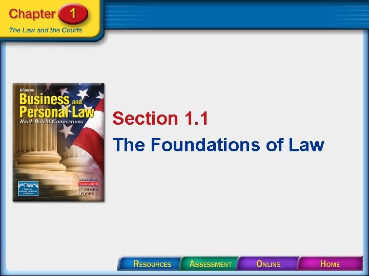 Section 1. 1 The Foundations of Law 
