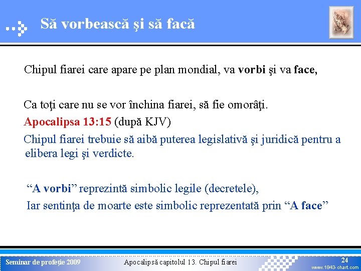 Să vorbească şi să facă Chipul fiarei care apare pe plan mondial, va vorbi