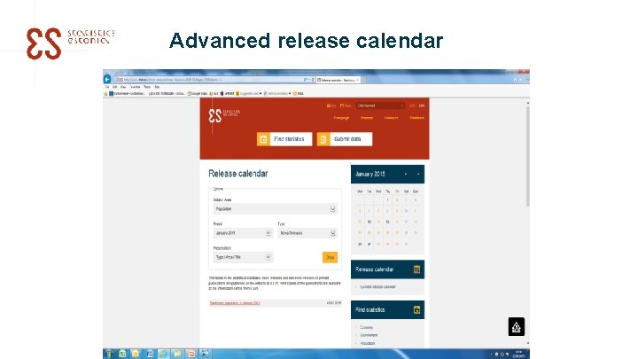 Advanced release calendar 
