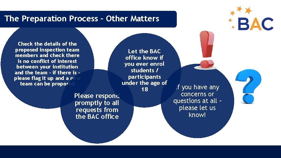 Preparing for a BAC full reaccreditation inspection BRITISH