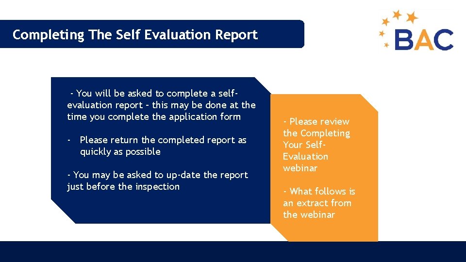 Preparing for a BAC full reaccreditation inspection BRITISH