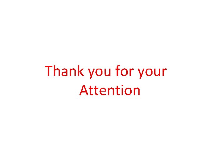 Thank you for your Attention 