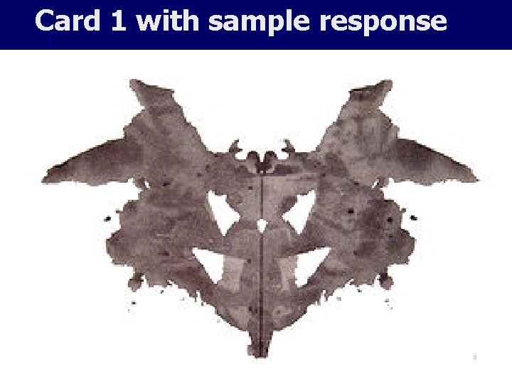 Card 1 with sample response 18 