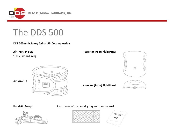 Disc Disease Solutions, Inc The DDS 500 Ambulatory Spinal-Air Decompression Air Traction Belt 100%