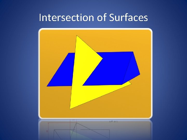 Intersection of Surfaces 