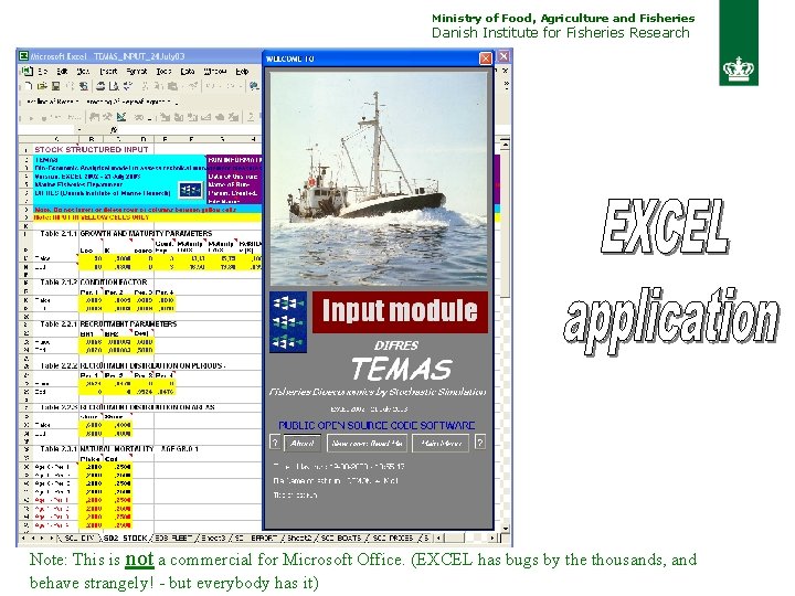 Ministry of Food, Agriculture and Fisheries Danish Institute for Fisheries Research Note: This is