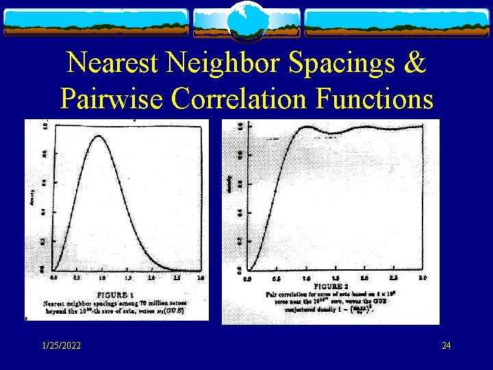 Nearest Neighbor Spacings & Pairwise Correlation Functions 1/25/2022 24 