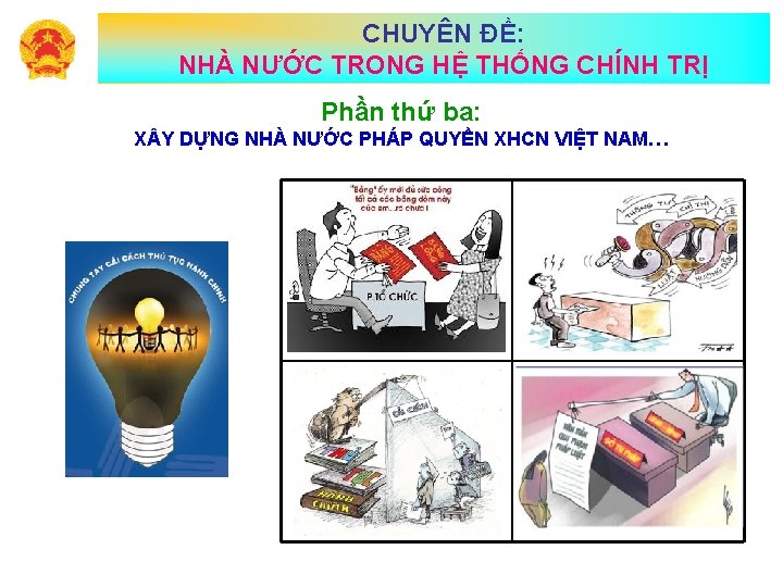 CHUYÊN ĐỀ: NHÀ NƯỚC TRONG HỆ THỐNG CHÍNH TRỊ Phần thứ ba: X Y