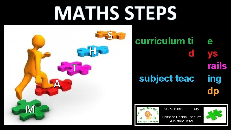 MATHS STEPS S H T A M curriculum ti d subject teac SGPC Floriana
