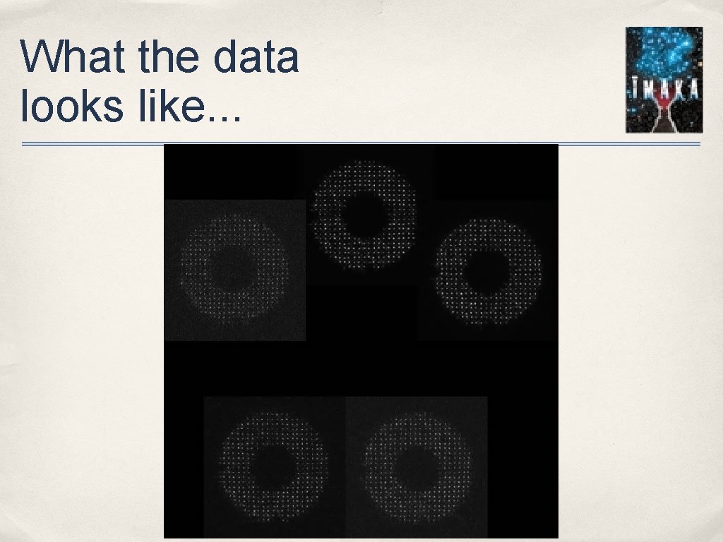 What the data looks like. . . 